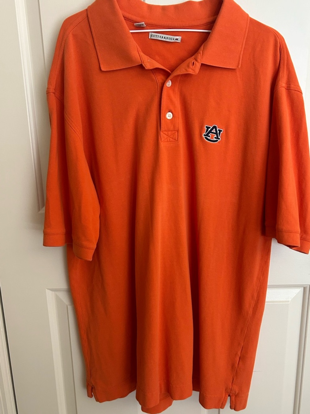 Cutter & Buck Orange Men’s Polo with AU Embroidered Logo XL